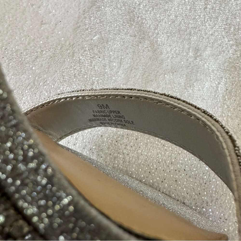 GIANNI BINI Silver Sparkle Heeled Sandals - Picture 10 of 11